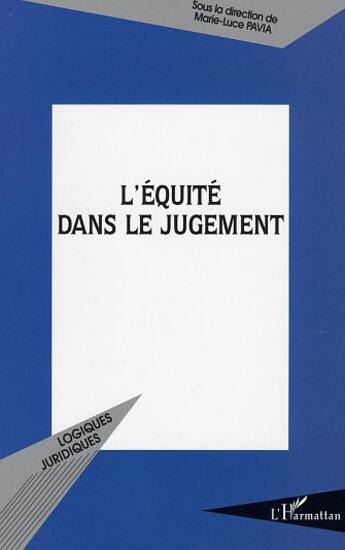 Couverture du livre « L'Équité dans le jugement » de  aux éditions L'harmattan