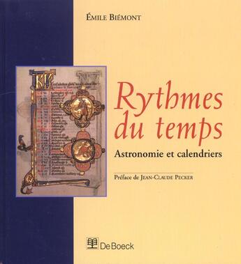 Couverture du livre « Rythmes du temps » de Emile Biemont aux éditions De Boeck Superieur