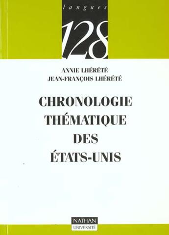 Couverture du livre « Chronologie Thematique Des Etats-Unis » de Annie Lherete aux éditions Nathan