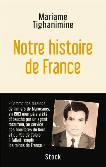 Couverture du livre « Notre histoire de France » de Mariame Tighanimine aux éditions Stock