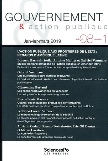 Couverture du livre « Gouvernement et action publique 8 t1 » de  aux éditions Presses De Sciences Po