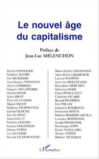 Couverture du livre « Le nouvel age du capitalisme » de  aux éditions L'harmattan