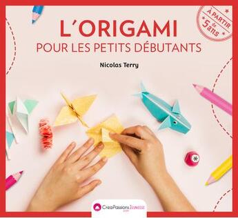 Couverture du livre « Origamis ludiques : 10 pliages amusants pour petites mains » de Nicolas Terry aux éditions Creapassions.com