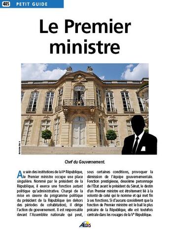 Couverture du livre « Le premier ministre » de  aux éditions Aedis