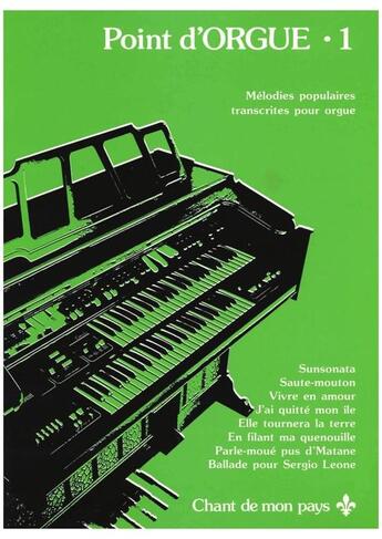 Couverture du livre « Point d'orgue » de Divers Quebec aux éditions Publications Chant De Mon Pays