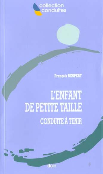 Couverture du livre « Enfant de petite taille. conduite a tenir » de Douin aux éditions Doin