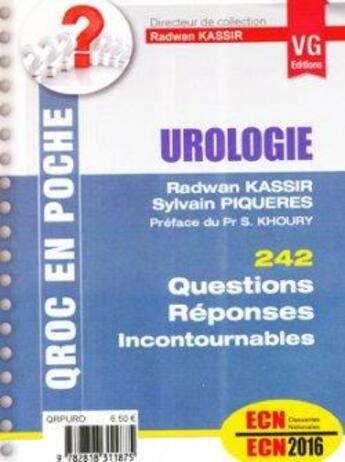 Couverture du livre « QROC EN POCHE UROLOGIE » de Kassir. Piqueres aux éditions Vernazobres Grego