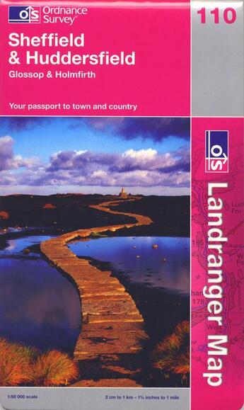 Couverture du livre « Sheffield-huddersfield » de  aux éditions Ordnance Survey