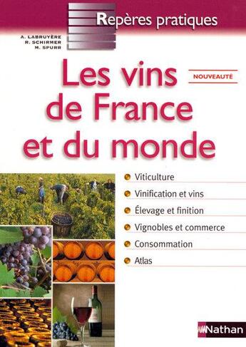 Couverture du livre « Les vins de France et du monde » de Aurelie Labruyere aux éditions Nathan