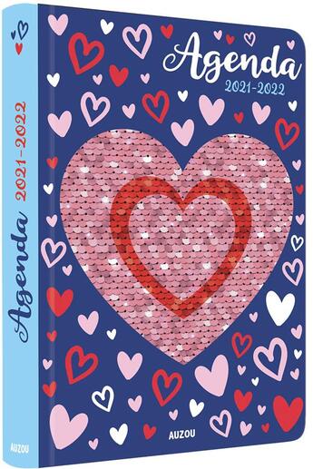 Couverture du livre « Agenda sequins coeur - 2021-2022 » de  aux éditions Philippe Auzou