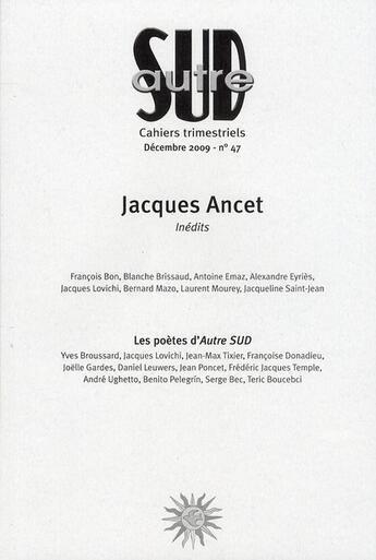 Couverture du livre « Jacques Ancet » de  aux éditions Autres Temps