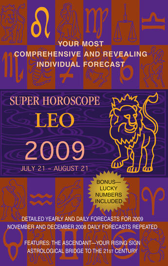 Couverture du livre « Leo (Super Horoscopes 2009) » de Beim Margarete aux éditions Penguin Group Us