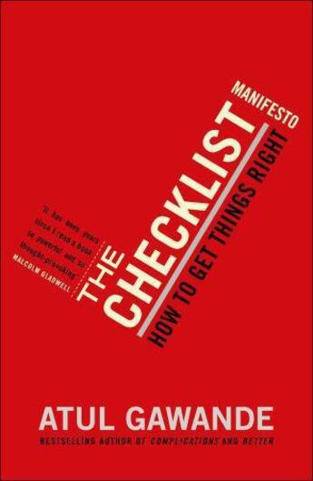 Couverture du livre « The Checklist Manifesto » de Atul Gawande aux éditions Profil Digital