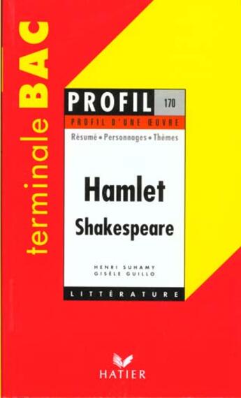 Couverture du livre « Hamlet, de William Shakespeare » de Gisele Guillo aux éditions Hatier