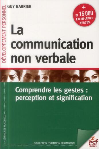 Couverture du livre « La communication non verbale » de Guy Barrier aux éditions Esf