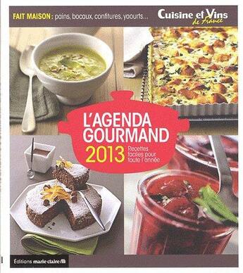Couverture du livre « Agenda gourmand 2013 » de  aux éditions Marie-claire