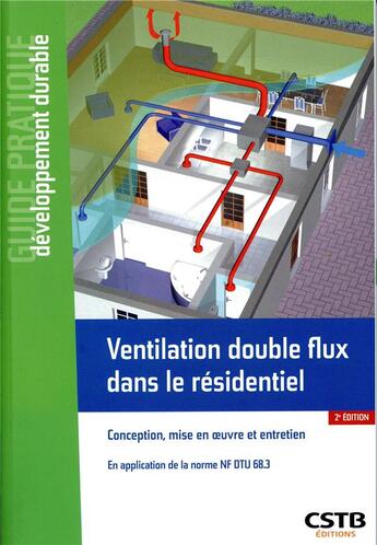 Couverture du livre « Ventilation double flux dans le residentiel - conception, mise en oeuvre et entretien. en applicatio » de Anne-Marie Bernard aux éditions Cstb