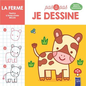 Couverture du livre « La ferme dessiner effacer » de  aux éditions Yoyo Books