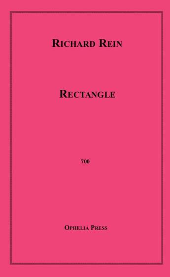 Couverture du livre « Rectangle » de Richard Rein aux éditions Epagine