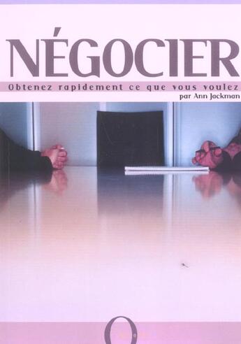 Couverture du livre « Negocier » de Ann Jackman aux éditions Octopus