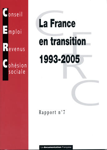 Couverture du livre « La france en transition (1993-2005) » de  aux éditions Documentation Francaise