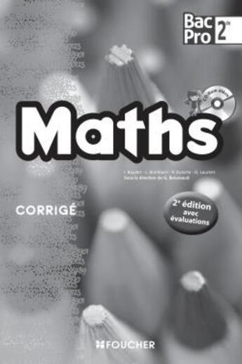 Couverture du livre « Mathematiques sde bac pro corrige » de Denise Laurent aux éditions Foucher