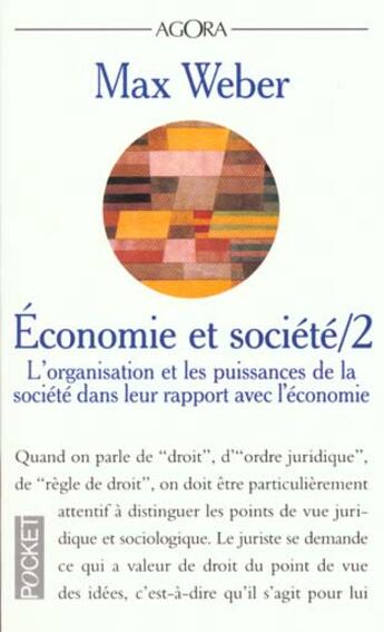 Couverture du livre « Economie Et Societe T.2 » de Max Weber aux éditions Pocket