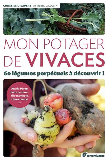 Couverture du livre « Mon potager de vivaces ; 60 légumes perpétuels à découvrir ! oca du Pérou, poire de terre, ail rocambole, chou crambé... » de Aymeric Lazarin aux éditions Terre Vivante