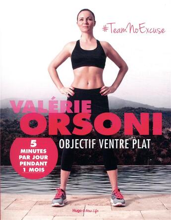 Couverture du livre « Objectif ventre plat en 5 minutes par jour » de Valerie Orsoni aux éditions Hugo Document