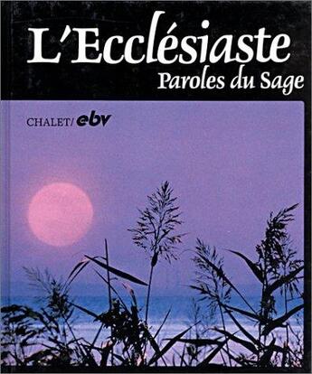 Couverture du livre « Ecclesiaste paroles du sage (l') » de  aux éditions Brepols