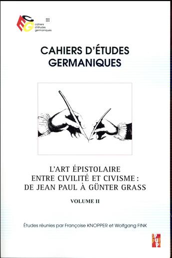 Couverture du livre « L'art epistolaire entre civilite et civisme ii - de jean-paul a gunter grass » de Fink Wolfgang/Knoppe aux éditions Pu De Provence