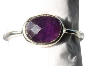 Couverture du livre « Bague amethyste argent 925 facettee t53 » de  aux éditions Dg-exodif