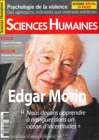 Couverture du livre « Sciences humaines gd n 342 edgar morin - novembre 2021 » de  aux éditions Sciences Humaines