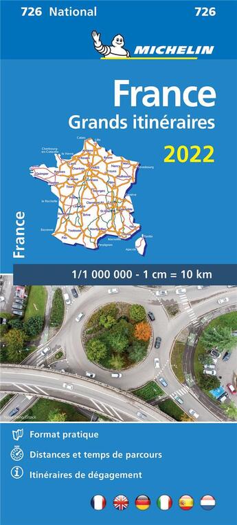 Couverture du livre « Grands itineraires france 2022 » de Collectif Michelin aux éditions Michelin