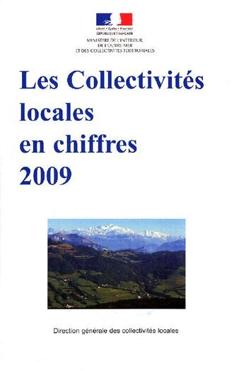 Couverture du livre « Les collectivit2s locales en chiffres 2009 » de Direction Generale Collectivites Locales aux éditions Documentation Francaise