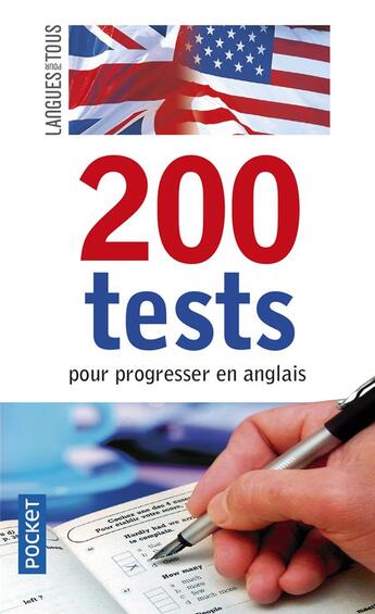 Couverture du livre « 200 tests pour progresser en anglais » de  aux éditions Pocket