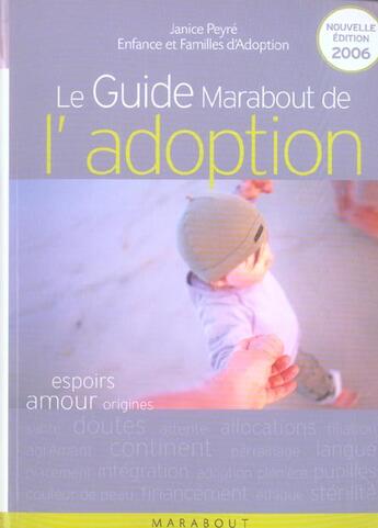 Couverture du livre « Le Guide Marabout De L'Adoption 2006 » de Janice Peyre aux éditions Marabout