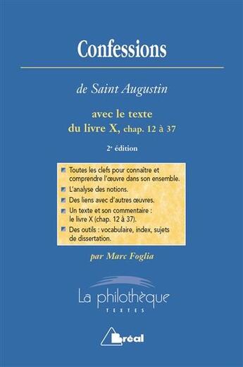 Couverture du livre « Les confessions » de Marc Foglia aux éditions Breal