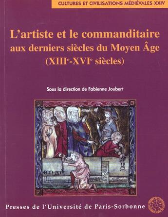 Couverture du livre « Artiste et le commanditaire » de  aux éditions Sorbonne Universite Presses