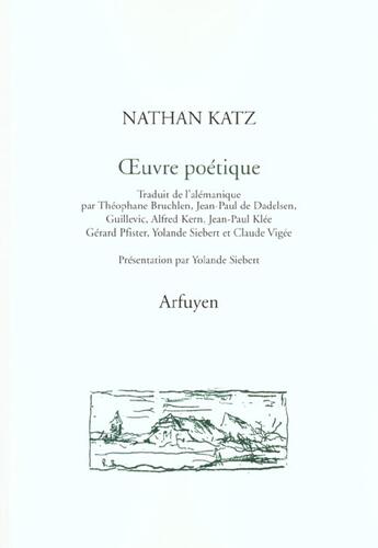 Couverture du livre « Oeuvre poetique volume 1 » de Katz N aux éditions Arfuyen