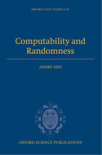 Couverture du livre « Computability and Randomness » de Nies Andre aux éditions Oup Oxford