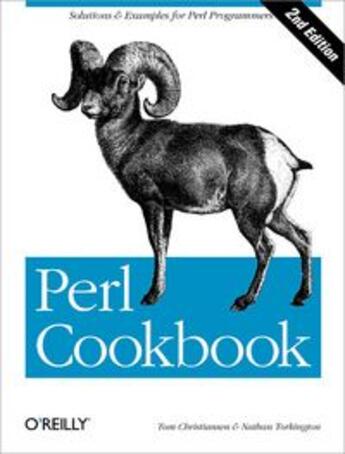 Couverture du livre « Perl cookbook, (2e édition) » de Tom Christiansen aux éditions O Reilly