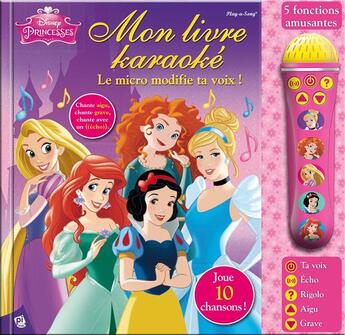 Couverture du livre « Princesses Disney ; mon livre karaoké » de  aux éditions Pi Kids