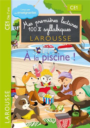 Couverture du livre « Premieres lectures syllabiques ce1 - a la piscine » de  aux éditions Larousse