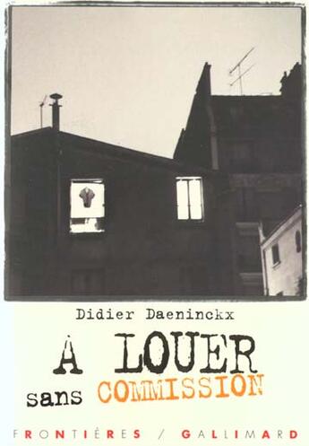 Couverture du livre « A louer sans commission » de Didier Daeninckx aux éditions Gallimard-jeunesse