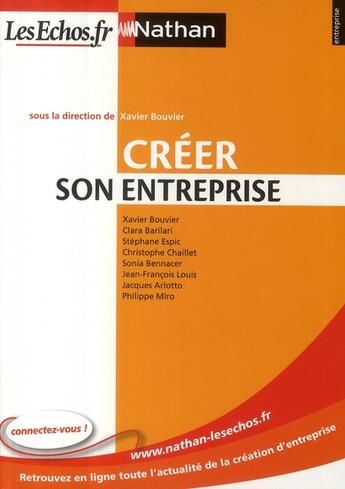 Couverture du livre « Créer une entreprise (édition 2009) » de Bouvier/Barilari aux éditions Nathan