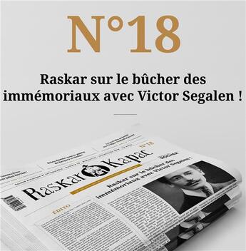 Couverture du livre « Raskar kapac n 18 - gazette artistique et inflammable » de  aux éditions Rocher