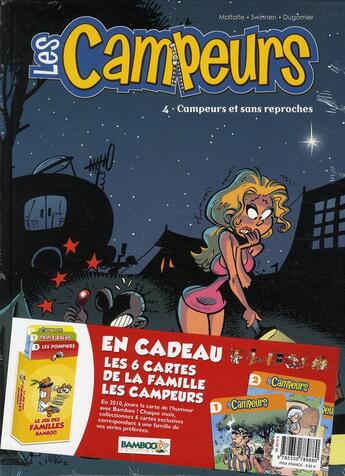 Couverture du livre « Les campeurs T.4 ; campeurs et sans reproche » de Eric Maltaite et Veerle Swinnen et Dugomier aux éditions Bamboo