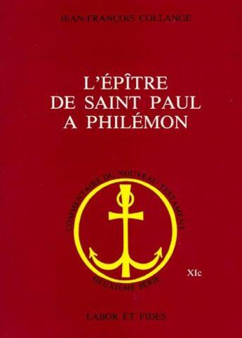 Couverture du livre « L'épître de saint Paul à Philémon » de Collange Jean-Franco aux éditions Labor Et Fides