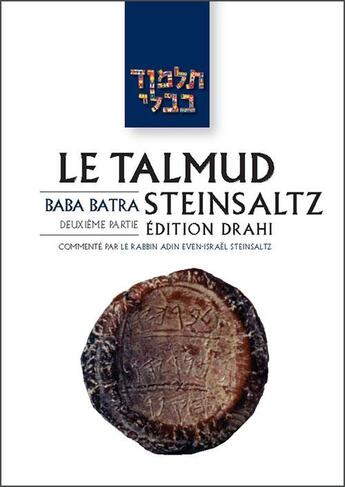 Couverture du livre « Le Talmud Steinsaltz Tome 28 : Baba Batra partie 2 » de Adin Even-Israël Steinsaltz aux éditions Biblieurope